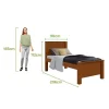 Cama Solteiro Athenas Frassino LOPAS MÓVEIS - Image 2