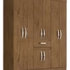 Guarda Roupa Casal Portugal 8 Portas Castanho Wood - Moval