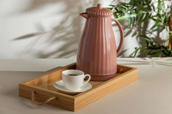 Garrafa Térmica Lyor New Bambu De Plástico Nude 1l