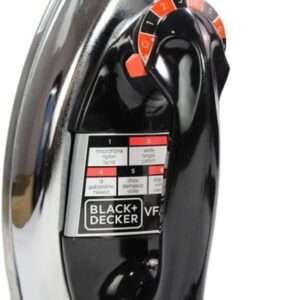 Black Decker Ferro de Passar Roupa a Seco, Metálico Preto, Modelo VFA1110TM2, 127V