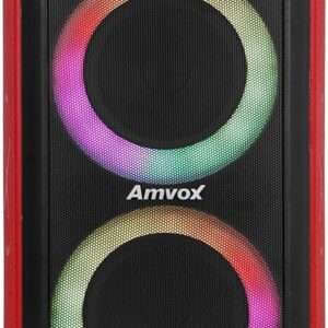 Amvox Caixa de Som Amplificada ACA 600 Bagvox Red - 600W RMS, Bluetooth, Equalizador, USB, Bateria Recarregável