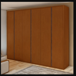 Guarda-roupa Casal Leder 6 Portas 100% MDF Frassino