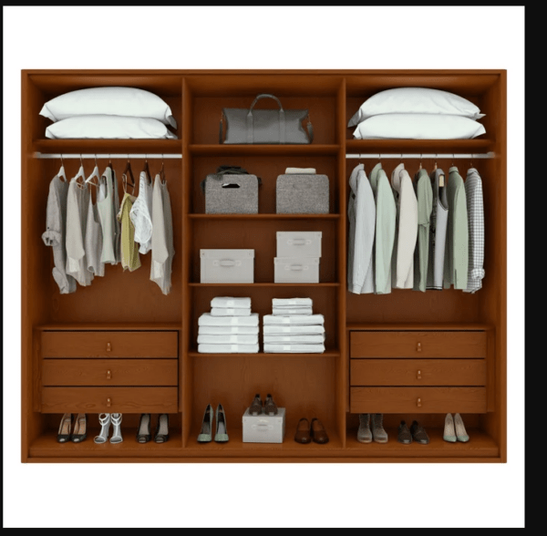 Guarda-roupa Casal Leder 6 Portas 100% MDF Frassino - Imagem 4