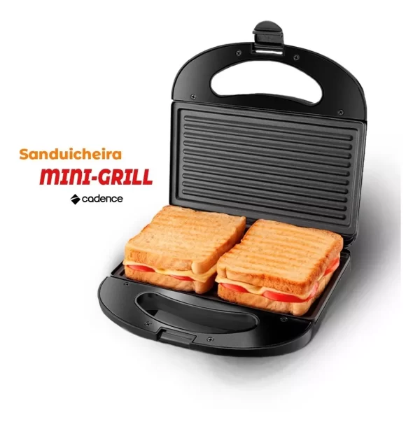 Sanduicheira Elétrica Cadence Toast & Grill  127v Cor Preto - Imagem 3