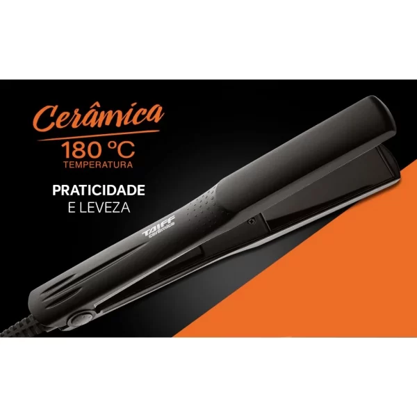 Prancha Cerâmica Taiff Profissional 180° Bivolt Preto 110V - Imagem 2