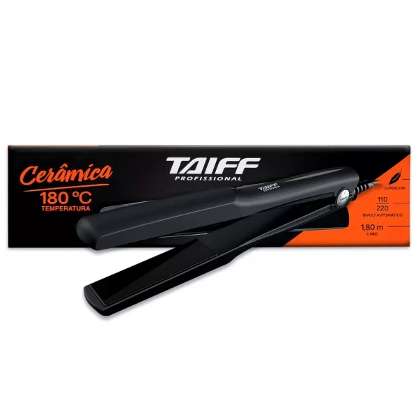 Prancha Cerâmica Taiff Profissional 180° Bivolt Preto 110V - Imagem 3