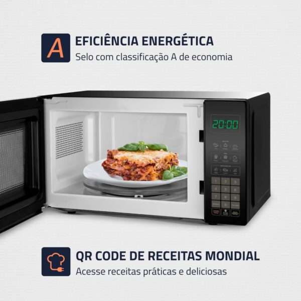 Micro-Ondas, Mondial, Preto, 1200W, 110V - Imagem 2