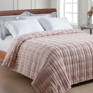 Cobertor Casal Toque de Seda Cor Rosa LK5S Art Deco Jolitex Lili Katz  180x220c