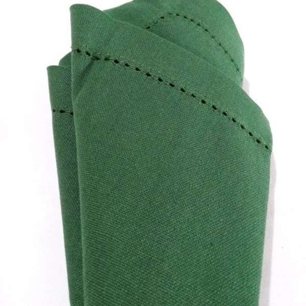 Guardanapos Tecido Ponto Ajour 43x43cm Verde 6 Peças - Imagem 2