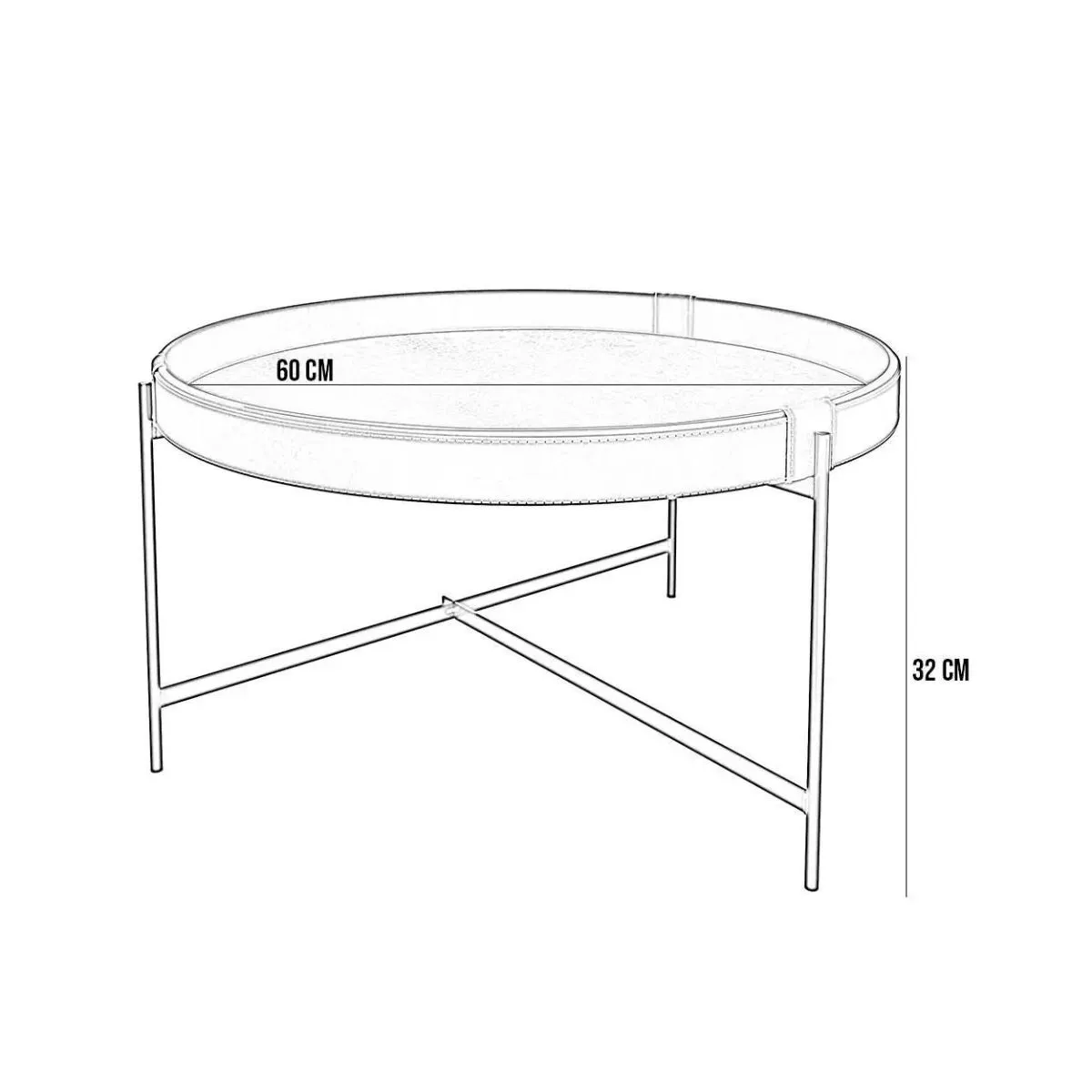 Mesa de Centro Décor 600 - Whisky - Patrimar - Imagem 3