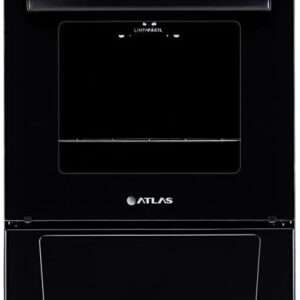 Fogão Atlas 4 Bocas Mônaco Plus com Mesa de Inox e Acendimento Automático Bivolt – Preto